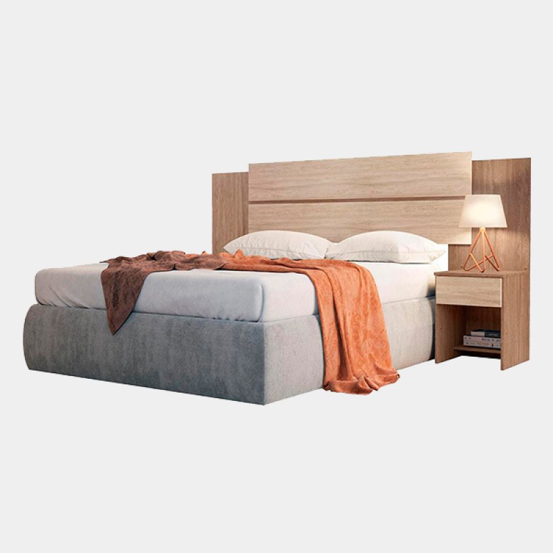 Cabeceira para Cama Box Casal Dembile Luna com 2 Criados-Mudos